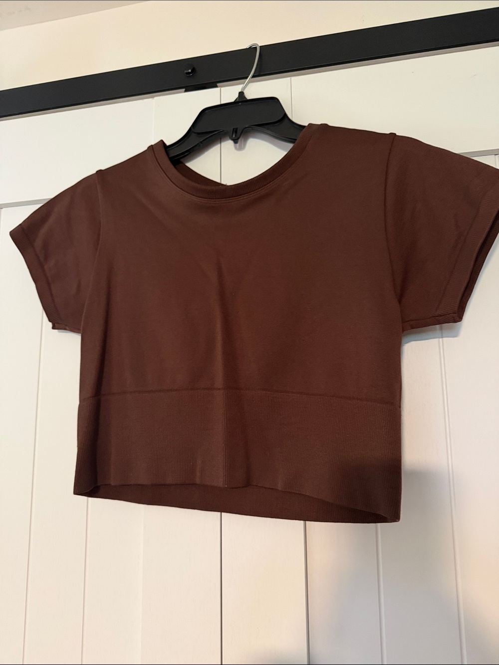 aerie Brown Cropped Tee